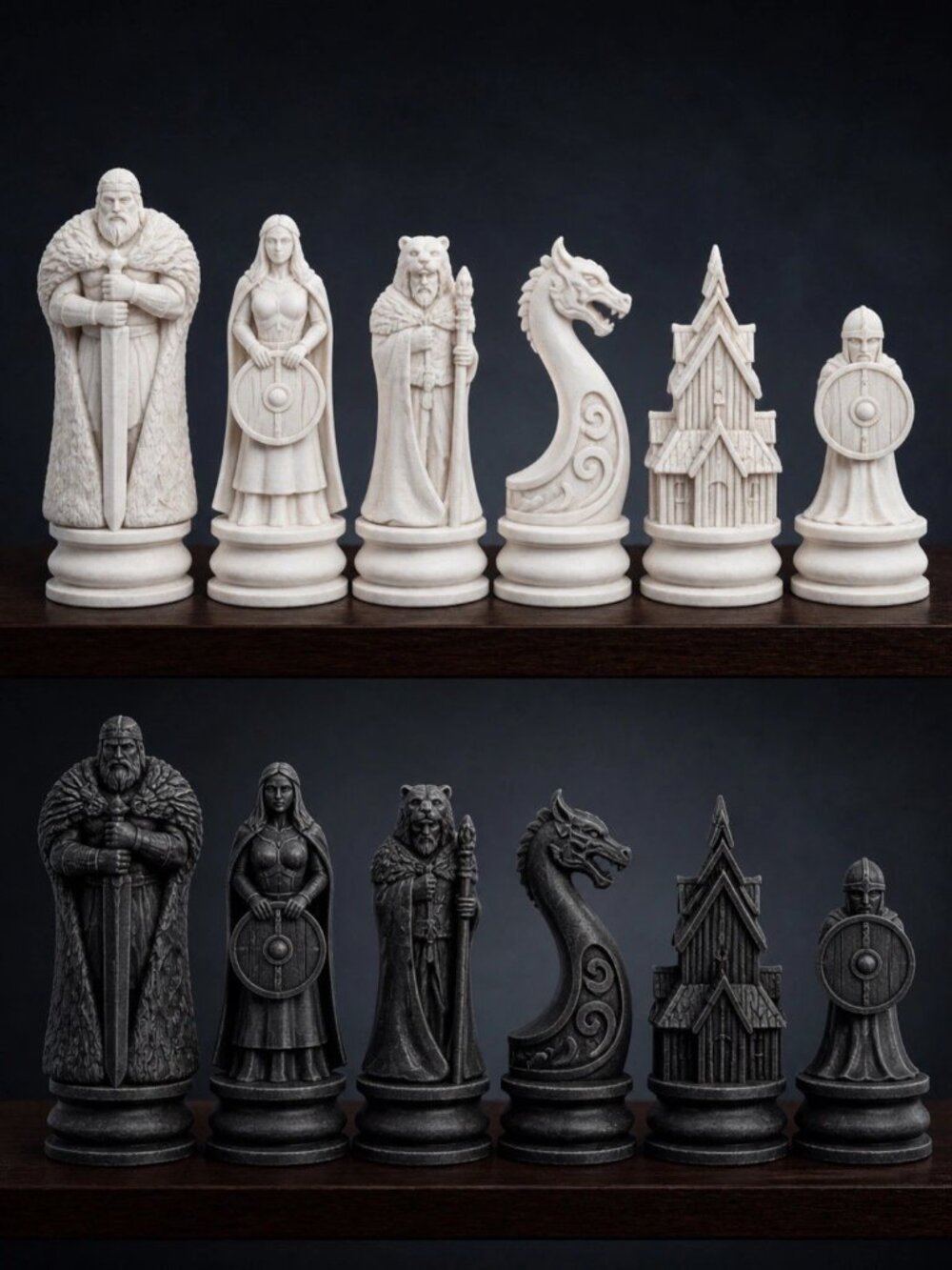 Custom Viking Chess Pieces
